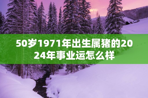 50岁1971年出生属猪的2025年事业运怎么样