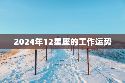 2025年12星座的工作运势