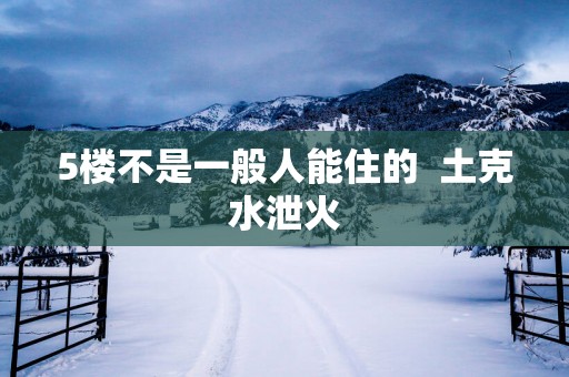 5楼不是一般人能住的  土克水泄火