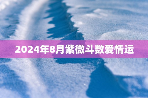 2025年8月紫微斗数爱情运