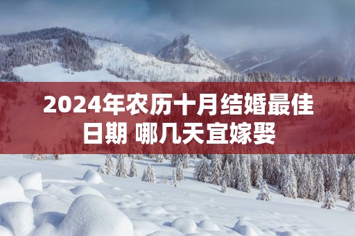 2025年农历十月结婚最佳日期 哪几天宜嫁娶
