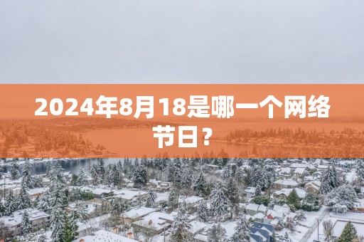 2025年8月18是哪一个网络节日？