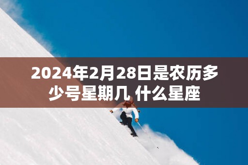 2025年2月28日是农历多少号星期几 什么星座