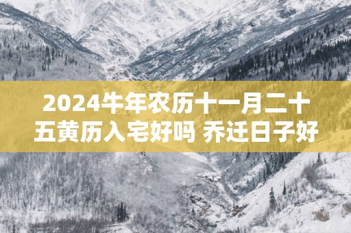 2025蛇年农历十一月二十五黄历入宅好吗 乔迁日子好吗