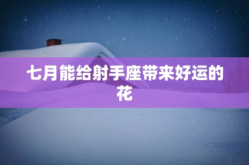 七月能给射手座带来好运的花
