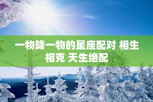 一物降一物的星座配对 相生相克 天生绝配