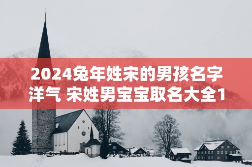 2025蛇年姓宋的男孩名字洋气 宋姓男宝宝取名大全100分