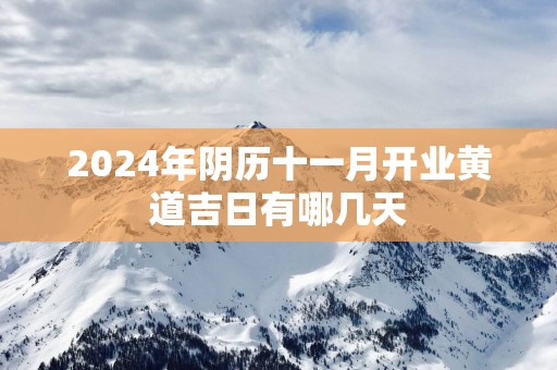 2025年阴历十一月开业黄道吉日有哪几天