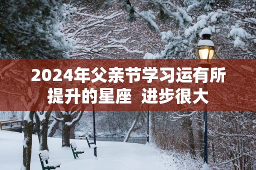 2025年父亲节学习运有所提升的星座  进步很大