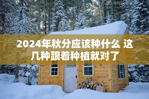 2025年秋分应该种什么 这几种跟着种植就对了