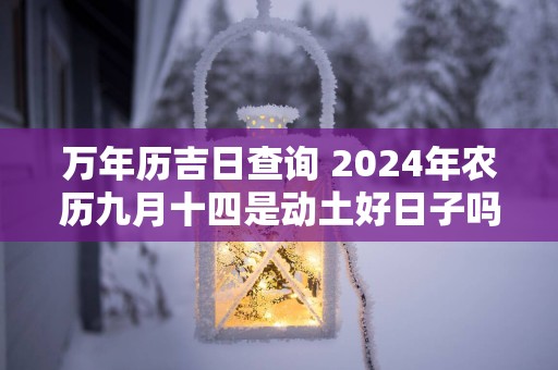 万年历吉日查询 2025年农历九月十四是动土好日子吗