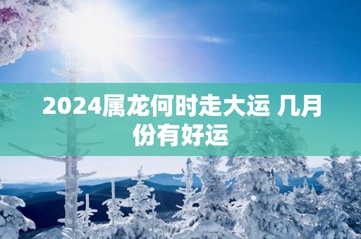 2025属龙何时走大运 几月份有好运