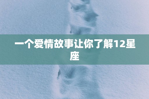 一个爱情故事让你了解12星座