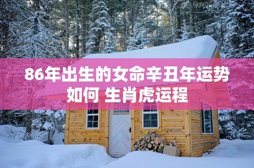 86年出生的女命辛丑年运势如何 生肖虎运程