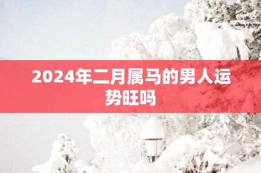 2025年二月属马的男人运势旺吗