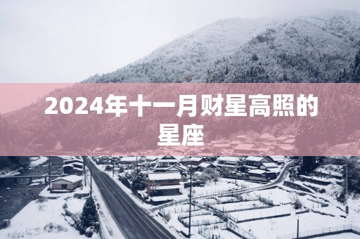 2025年十一月财星高照的星座