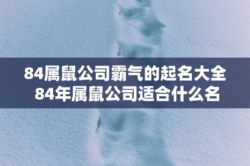 84属鼠公司霸气的起名大全 84年属鼠公司适合什么名字