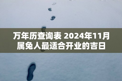 万年历查询表 2025年11月属兔人最适合开业的吉日