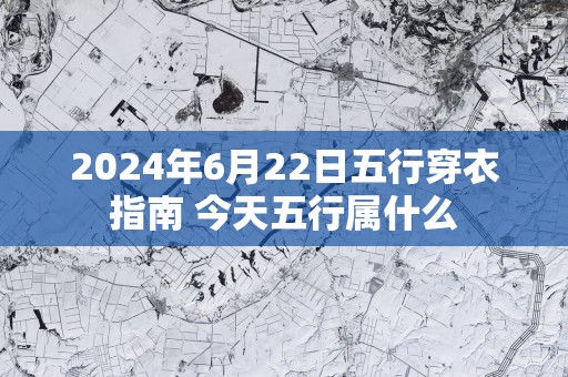 2025年6月22日五行穿衣指南 今天五行属什么