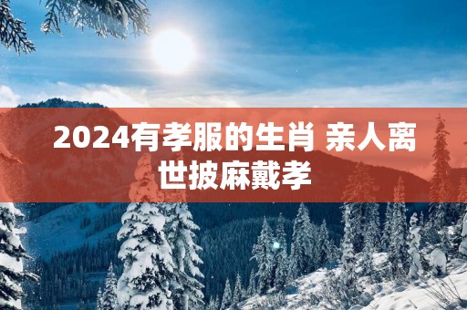 2025有孝服的生肖 亲人离世披麻戴孝