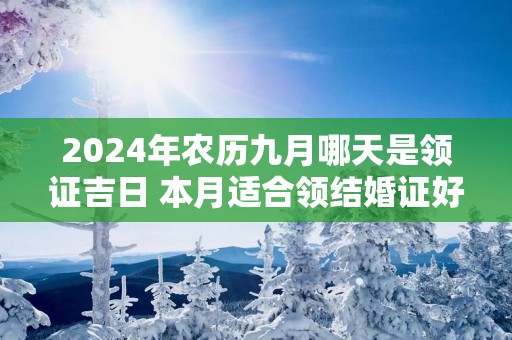 2025年农历九月哪天是领证吉日 本月适合领结婚证好日子查询