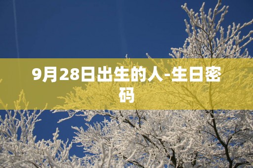 9月28日出生的人-生日密码