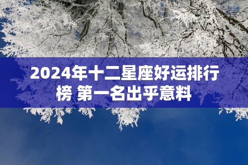 2025年十二星座好运排行榜 第一名出乎意料