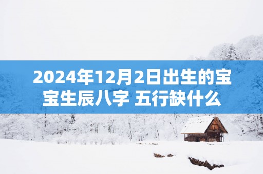2025年12月2日出生的宝宝生辰八字 五行缺什么