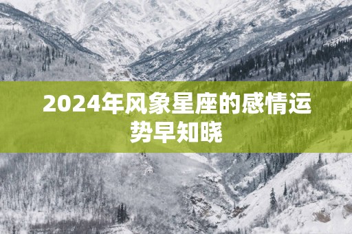 2025年风象星座的感情运势早知晓