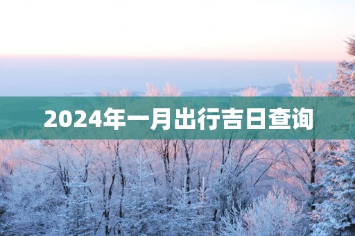 2025年一月出行吉日查询