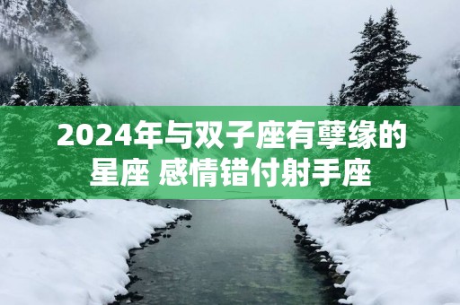 2025年与双子座有孽缘的星座 感情错付射手座