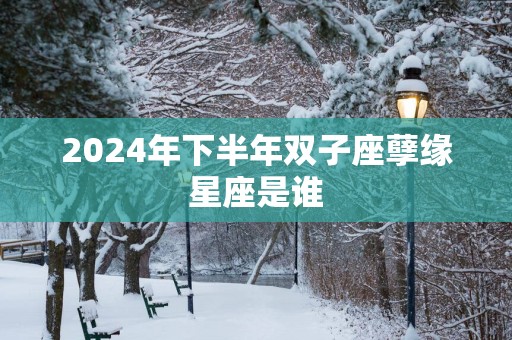 2025年下半年双子座孽缘星座是谁