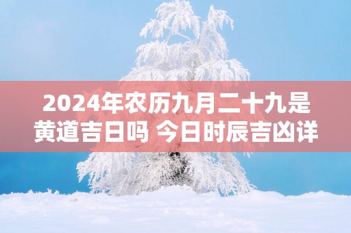 2025年农历九月二十九是黄道吉日吗 今日时辰吉凶详细查询