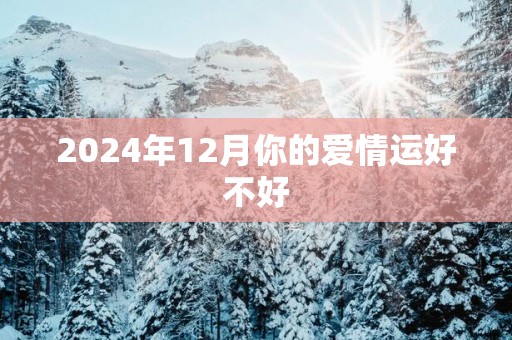 2025年12月你的爱情运好不好
