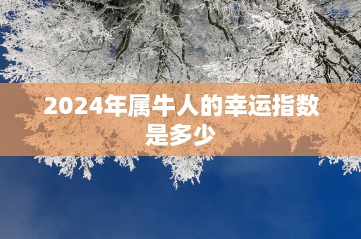 2025年属牛人的幸运指数是多少