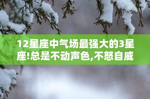 12星座中气场最强大的3星座!总是不动声色,不怒自威!