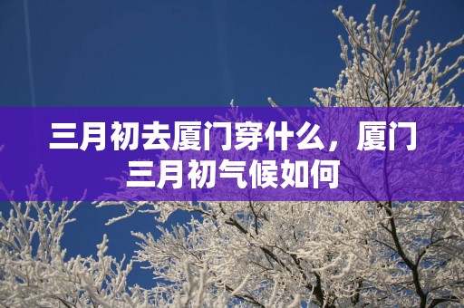 三月初去厦门穿什么，厦门三月初气候如何