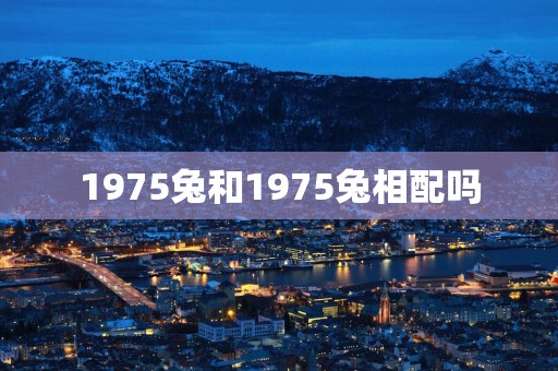 1975兔和1975兔相配吗