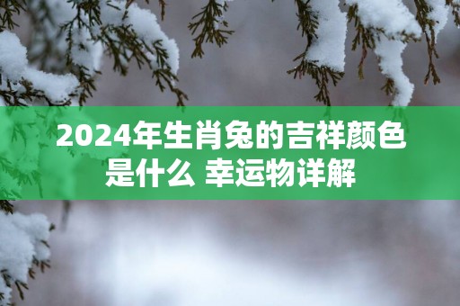 2025年生肖兔的吉祥颜色是什么 幸运物详解