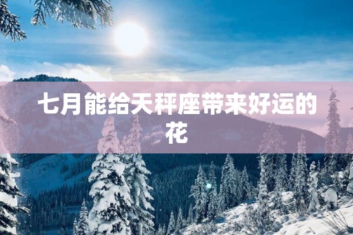 七月能给天秤座带来好运的花