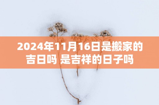 2025年11月16日是搬家的吉日吗 是吉祥的日子吗