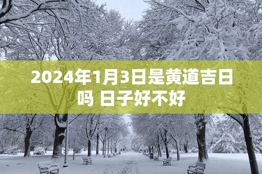 2025年1月3日是黄道吉日吗 日子好不好