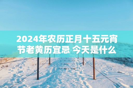 2025年农历正月十五元宵节老黄历宜忌 今天是什么日子