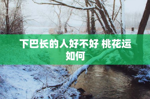下巴长的人好不好 桃花运如何