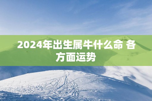 2025年出生属牛什么命 各方面运势