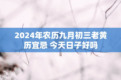 2025年农历九月初三老黄历宜忌 今天日子好吗