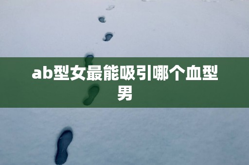 ab型女最能吸引哪个血型男