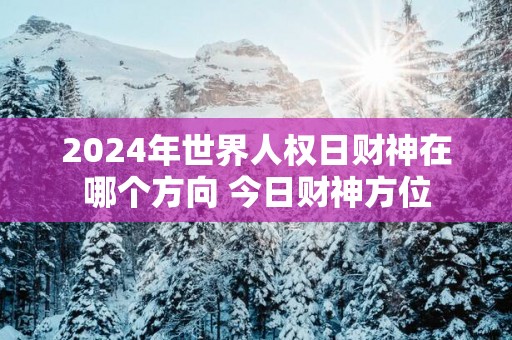 2025年世界人权日财神在哪个方向 今日财神方位