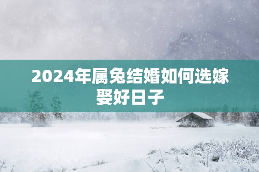 2025年属兔结婚如何选嫁娶好日子