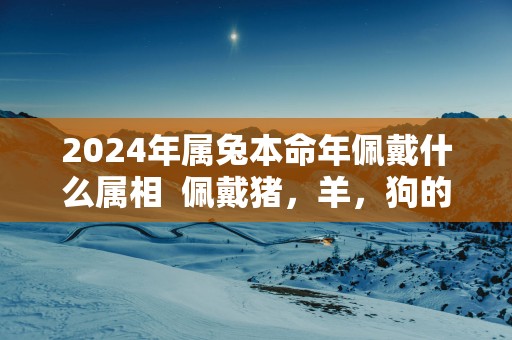 2025年属兔本命年佩戴什么属相  佩戴猪,羊,狗的饰品 2025年属兔本命年佩戴什么属相  佩戴猪,羊,狗的饰品